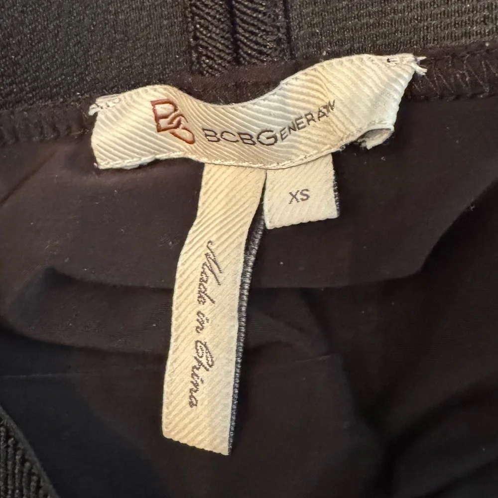 BCBGeneration Black Stretchy Rucked Y2K Mini Tube Skirt